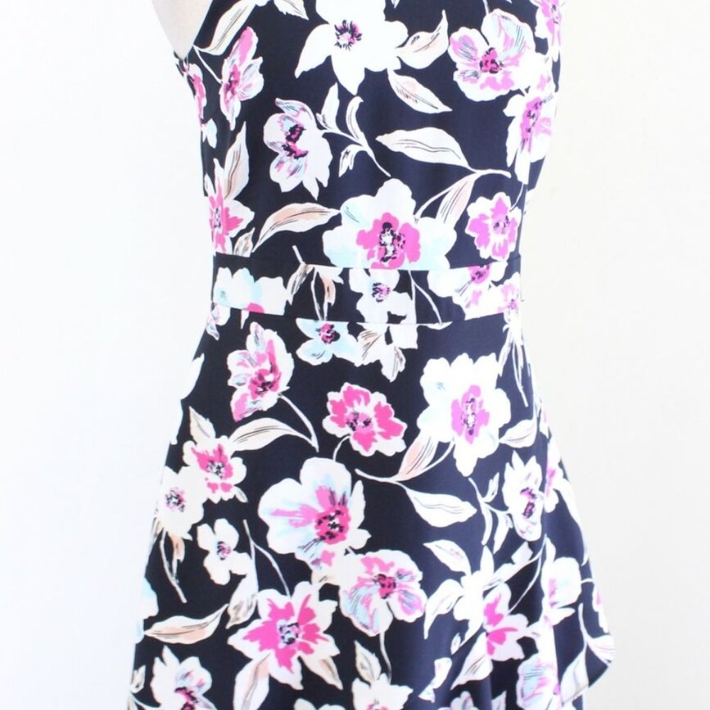 Chic Blue & Floral Dress - Banana Republic - Office Style - Must-Have!